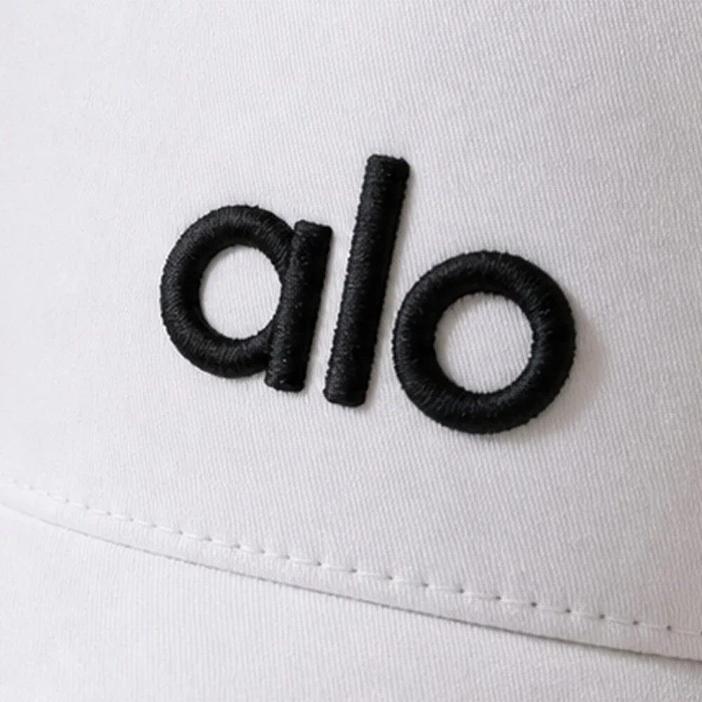 ALO Yoga White Black Golf Mesh Trucker Cap Hat NWT
